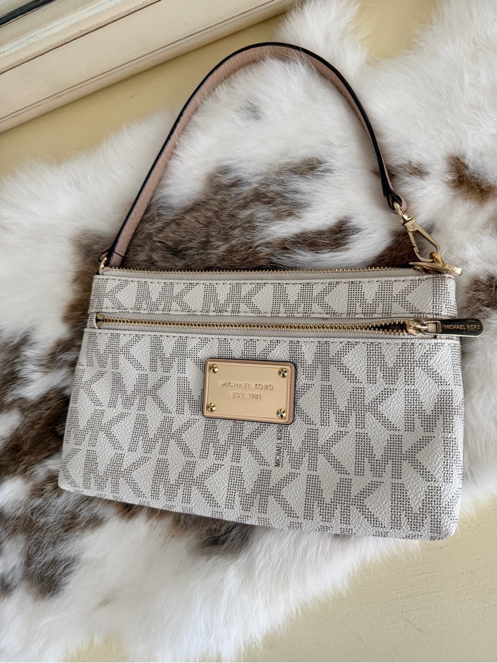 Michael Kors Wristlet with Gold Plate